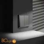 Выключатель встраиваемый VOLTUM S70 двухклавишный 10А, (титан) VLS020106 - Фото 4