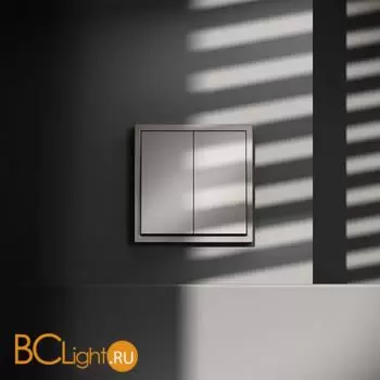 Выключатель встраиваемый VOLTUM S70 двухклавишный 10А, (кашемир) VLS020103 - Фото 3