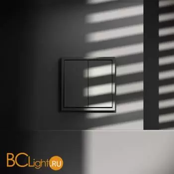 Выключатель с самовозвратом встраиваемый VOLTUM S70 двухклавишный 10А, (титан) VLS020606 - Фото 3