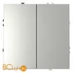 Выключатель с самовозвратом встраиваемый VOLTUM S70 двухклавишный 10А, (сталь) VLS020605