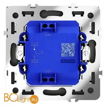 Выключатель с самовозвратом встраиваемый VOLTUM S70 одноклавишный 10А, (графит) VLS010607 - Фото 2