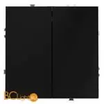 Выключатель с самовозвратом встраиваемый VOLTUM S70 двухклавишный 10А, (черный матовый) VLS020608