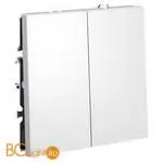 Выключатель с самовозвратом встраиваемый VOLTUM S70 двухклавишный 10А, (белый матовый) VLS020602 - Фото 2