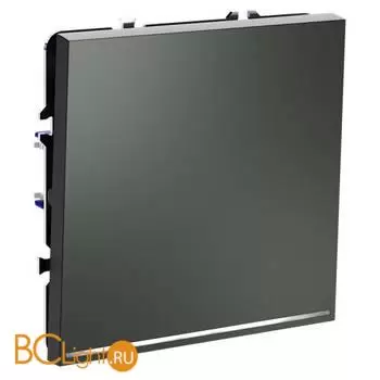 Проходной переключатель встраиваемый VOLTUM S70 одноклавишный с подсветкой 10А, (титан) VLS010406 - Фото 1