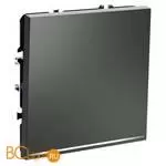 Проходной переключатель встраиваемый VOLTUM S70 одноклавишный с подсветкой 10А, (титан) VLS010406 - Фото 1