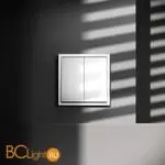 Выключатель с самовозвратом встраиваемый VOLTUM S70 двухклавишный 10А, (белый глянцевый) VLS020601 - Фото 3