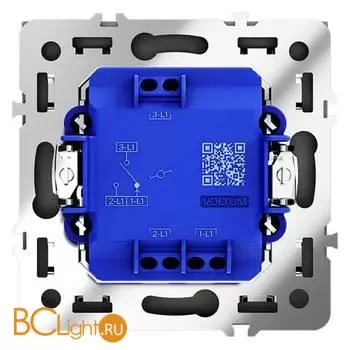Проходной переключатель встраиваемый VOLTUM S70 одноклавишный 10А, (графит) VLS010307 - Фото 2