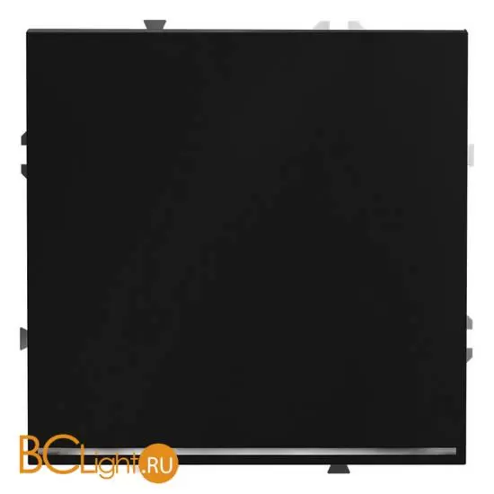 Проходной переключатель встраиваемый VOLTUM S70 одноклавишный с подсветкой 10А, (черный матовый) VLS010408