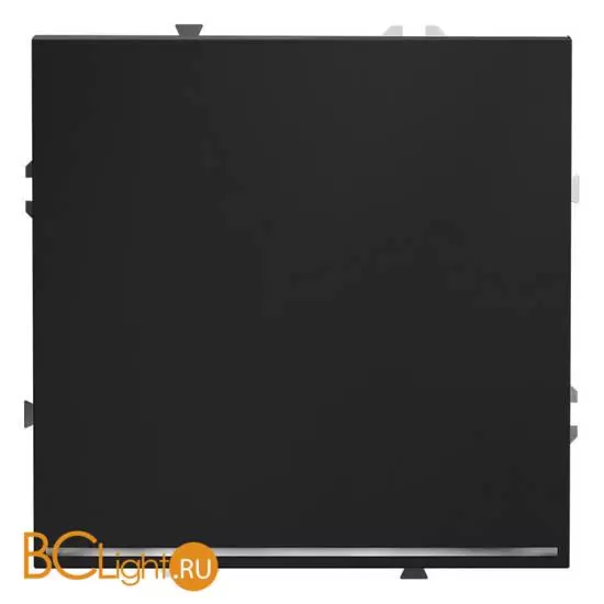 Проходной переключатель встраиваемый VOLTUM S70 одноклавишный с подсветкой 10А, (графит) VLS010407