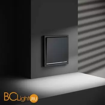 Проходной переключатель встраиваемый VOLTUM S70 одноклавишный с подсветкой 10А, (графит) VLS010407 - Фото 4