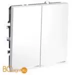 Проходной переключатель встраиваемый VOLTUM S70 двухклавишный с подсветкой 10А, (белый матовый) VLS020402 - Фото 2