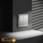 Проходной переключатель встраиваемый VOLTUM S70 двухклавишный с подсветкой 10А, (сталь) VLS020405 - Фото 4