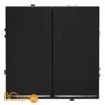 Проходной переключатель встраиваемый VOLTUM S70 двухклавишный с подсветкой 10А, (графит) VLS020407