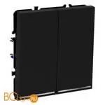 Проходной переключатель встраиваемый VOLTUM S70 двухклавишный с подсветкой 10А, (графит) VLS020407 - Фото 1