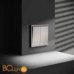 Проходной переключатель встраиваемый VOLTUM S70 двухклавишный с подсветкой 10А, (кашемир) VLS020403 - Фото 3