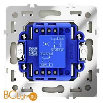Перекрестный переключатель встраиваемый VOLTUM S70 одноклавишный 10А, (сталь) VLS010505 - Фото 2