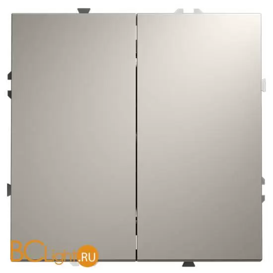 Проходной переключатель встраиваемый VOLTUM S70 двухклавишный 10А, (кашемир) VLS020303