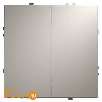 Проходной переключатель встраиваемый VOLTUM S70 двухклавишный 10А, (кашемир) VLS020303