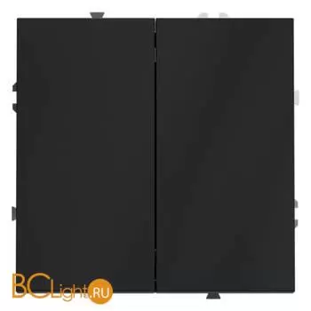 Проходной переключатель встраиваемый VOLTUM S70 двухклавишный 10А, (графит) VLS020307