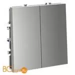 Проходной переключатель встраиваемый VOLTUM S70 двухклавишный 10А, (сталь) VLS020305 - Фото 1