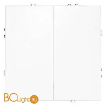 Проходной переключатель встраиваемый VOLTUM S70 двухклавишный 10А, (белый матовый) VLS020302