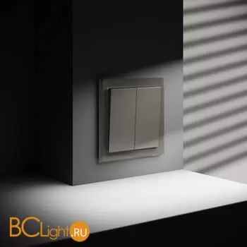 Проходной переключатель встраиваемый VOLTUM S70 двухклавишный 10А, (шелк) VLS020304 - Фото 4