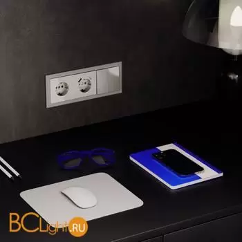 Проходной переключатель встраиваемый VOLTUM S70 двухклавишный 10А, (шелк) VLS020304 - Фото 5