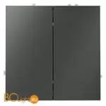 Проходной переключатель встраиваемый VOLTUM S70 двухклавишный 10А, (титан) VLS020306