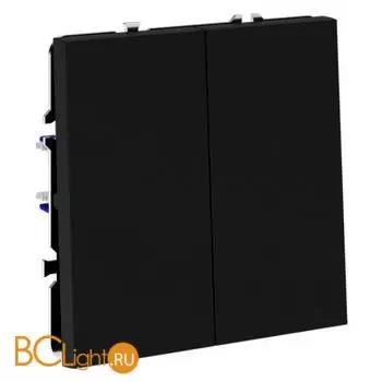 Проходной переключатель встраиваемый VOLTUM S70 двухклавишный 10А, (черный матовый) VLS020308 - Фото 1