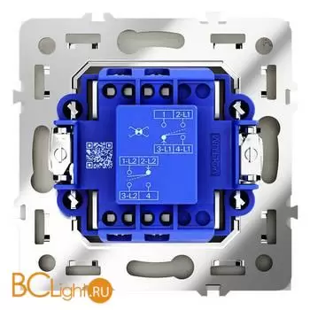 Перекрестный переключатель встраиваемый VOLTUM S70 одноклавишный 10А, (шелк) VLS010504 - Фото 2