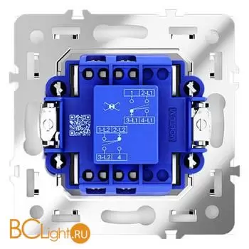 Перекрестный переключатель встраиваемый VOLTUM S70 одноклавишный 10А, (кашемир) VLS010503 - Фото 2