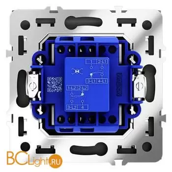 Перекрестный переключатель встраиваемый VOLTUM S70 одноклавишный 10А, (графит) VLS010507 - Фото 2