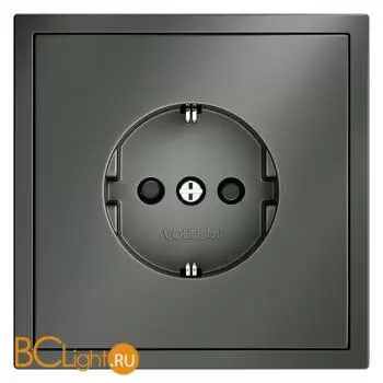 Розетка встраиваемая VOLTUM S70 с заземлением и защитными шторками, 16А, (титан) VLS040206 - Фото 7