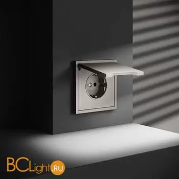 Розетка встраиваемая VOLTUM S70 с заземлением, защитными шторками и крышкой 16А, (кашемир) VLS040303 - Фото 4