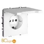 Розетка встраиваемая VOLTUM S70 с заземлением, защитными шторками и крышкой 16А, (белый матовый) VLS040302 - Фото 5