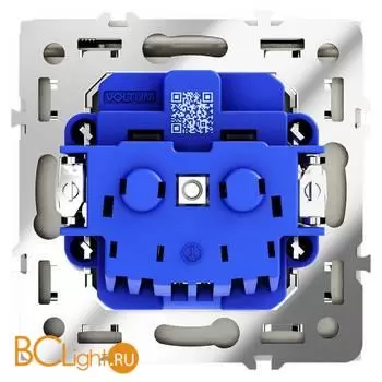 Розетка встраиваемая VOLTUM S70 с заземлением, защитными шторками и крышкой 16А, (шелк) VLS040304 - Фото 2