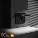 Розетка встраиваемая VOLTUM S70 с заземлением, защитными шторками и крышкой 16А, (черный матовый) VLS040308 - Фото 4