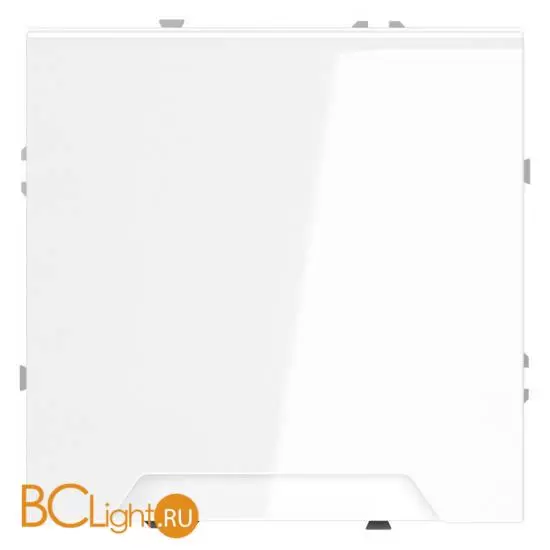 Розетка встраиваемая VOLTUM S70 с заземлением, защитными шторками и крышкой 16А, (белый глянцевый) VLS040301