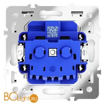 Розетка встраиваемая VOLTUM S70 с заземлением, защитными шторками и крышкой 16А, (белый глянцевый) VLS040301 - Фото 3