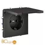 Розетка встраиваемая VOLTUM S70 с заземлением, защитными шторками и крышкой 16А, (титан) VLS040306 - Фото 4