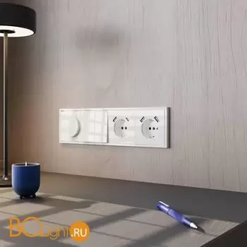 Розетка встраиваемая VOLTUM S70 с заземлением и защитными шторками, 16А, с USB, A+С, (белый глянцевы) VLS040501 - Фото 4