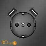 Розетка встраиваемая VOLTUM S70 с заземлением и защитными шторками, 16А, с USB, A+A, (титан) VLS040406 - Фото 0