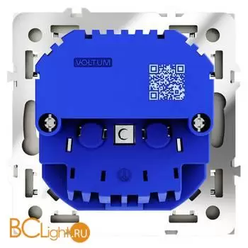 Розетка встраиваемая VOLTUM S70 с заземлением и защитными шторками, 16А, с USB, A+С, (шелк) VLS040504 - Фото 2