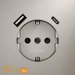 Розетка встраиваемая VOLTUM S70 с заземлением и защитными шторками, 16А, с USB, A+С, (кашемир) VLS040503 - Фото 0