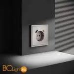 Розетка встраиваемая VOLTUM S70 с заземлением и защитными шторками, 16А, с USB, A+С, (кашемир) VLS040503 - Фото 4