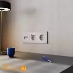 Розетка встраиваемая VOLTUM S70 с заземлением и защитными шторками, 16А, с USB, A+С, (кашемир) VLS040503 - Фото 5