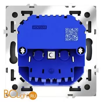Розетка встраиваемая VOLTUM S70 с заземлением и защитными шторками, 16А, с USB, A+С, (титан) VLS040506 - Фото 2