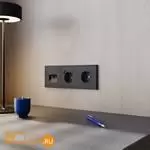 Розетка встраиваемая VOLTUM S70 с заземлением и защитными шторками, 16А, с USB, A+С, (черный матовый) VLS040508 - Фото 5