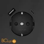 Розетка встраиваемая VOLTUM S70 с заземлением и защитными шторками, 16А, с USB, A+С, (графит) VLS040507 - Фото 0