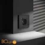 Розетка встраиваемая VOLTUM S70 с заземлением и защитными шторками, 16А, с USB, A+С, (графит) VLS040507 - Фото 4